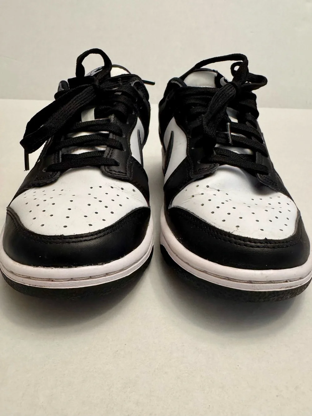 NIKE Dunks Low Panda Black White Shoes Sneakers Youth Size 7 Mens 7 Womens 8.5